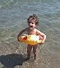 Ekin before swimming.